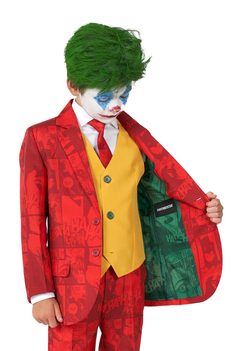 SUITMEISTER Kids' Joker Three-Piece Suit and Tie, Alternate, color, REDDNU