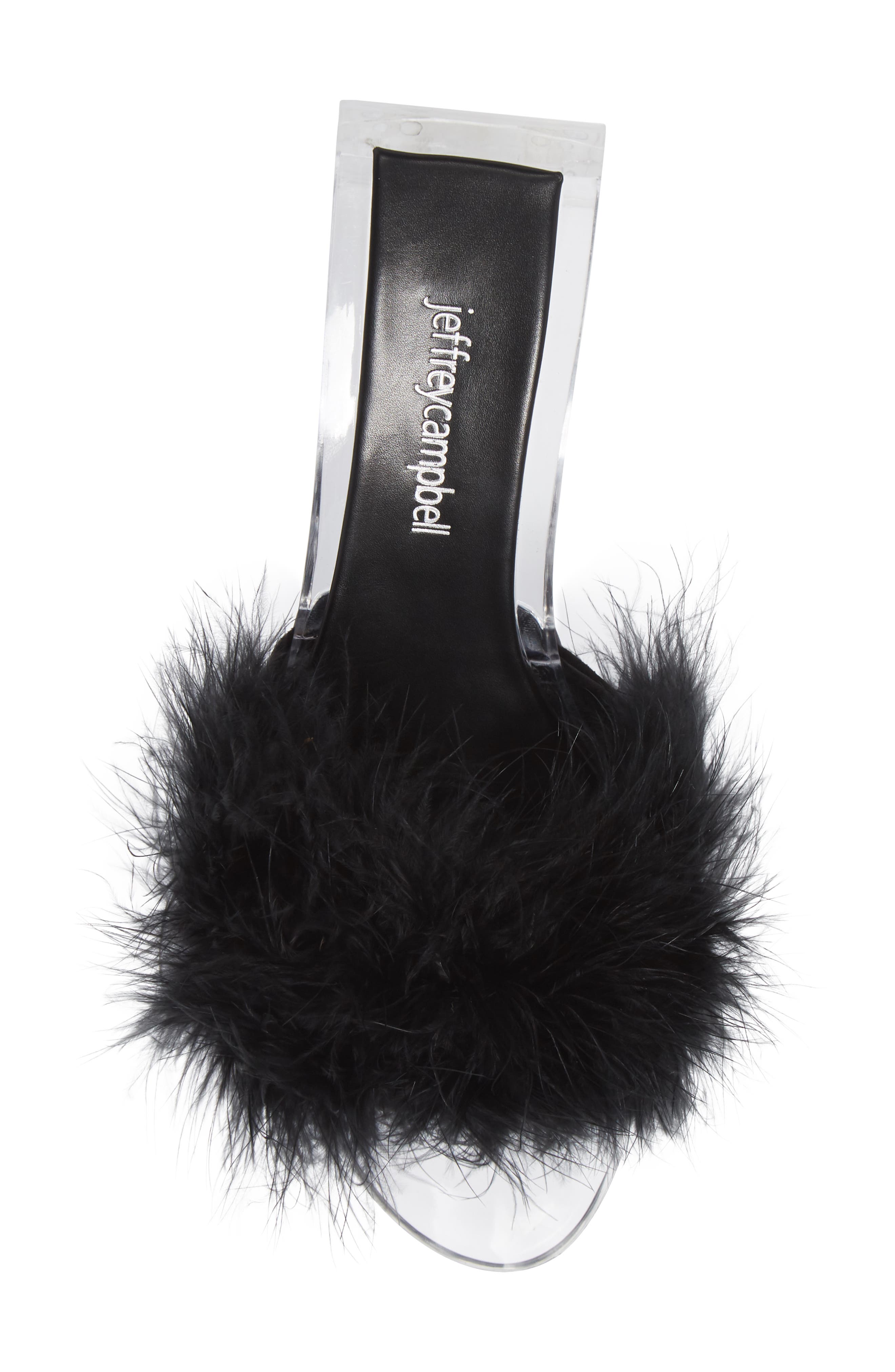 Jeffrey Campbell Luxuries Feather Sandal, Alternate, color, 