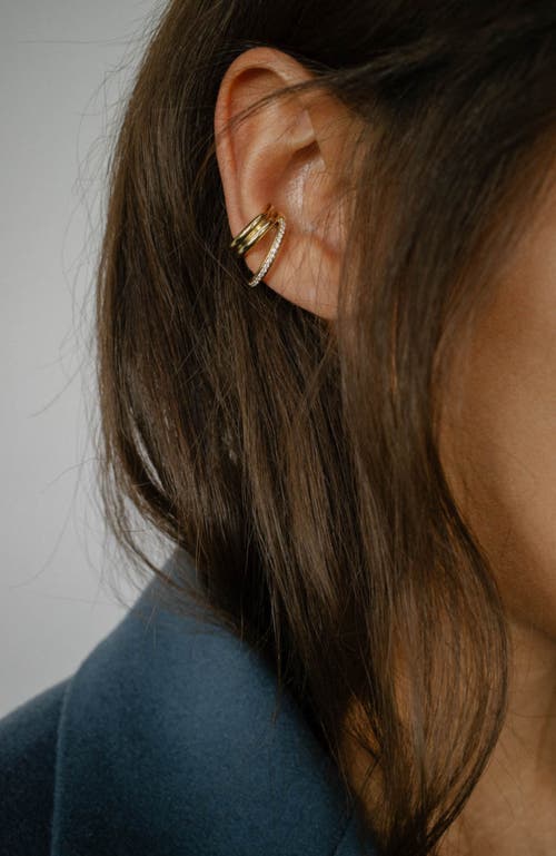 Otiumberg 14kt Gold Vermeil Pavé Concero Ear Cuff