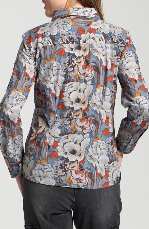 Apny Print Poplin Button-up Shirt In Multi