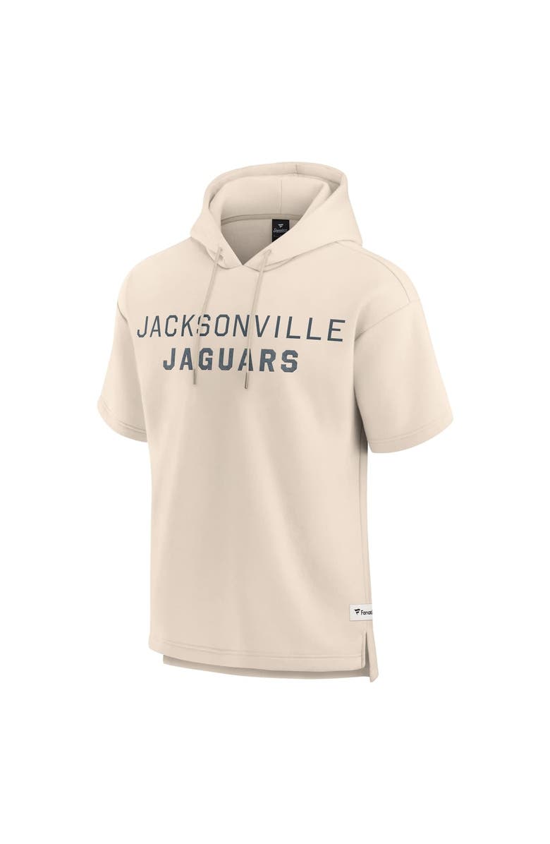 FANATICS Men's Fanatics Cream Jacksonville Jaguars Elements Future Ground Lettering Short Sleeve Pullover Hoodie, Alternate, color, Cream