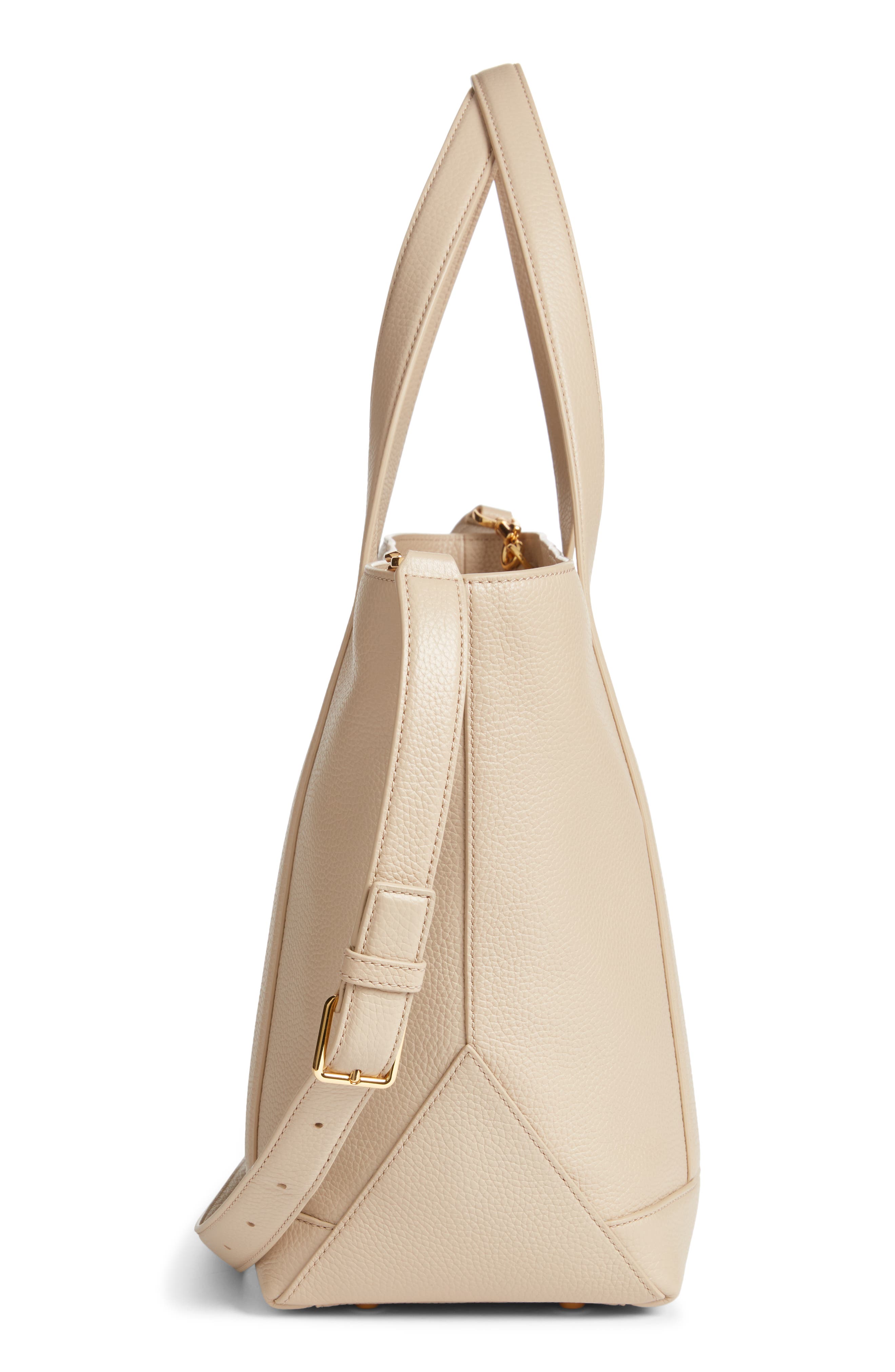 Veronica Beard Grand Goody Leather Tote, Alternate, color, Sand Dollar