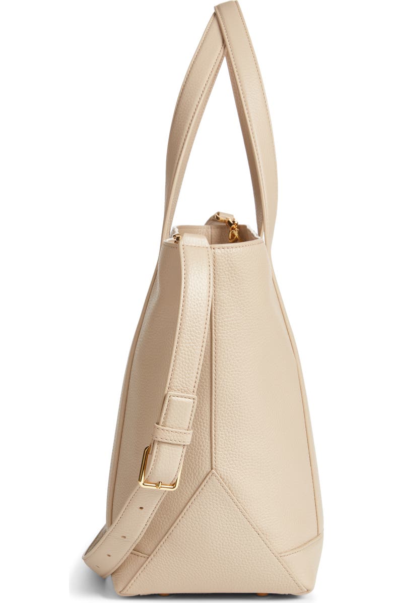 Veronica Beard Grand Goody Leather Tote, Alternate, color, Sand Dollar