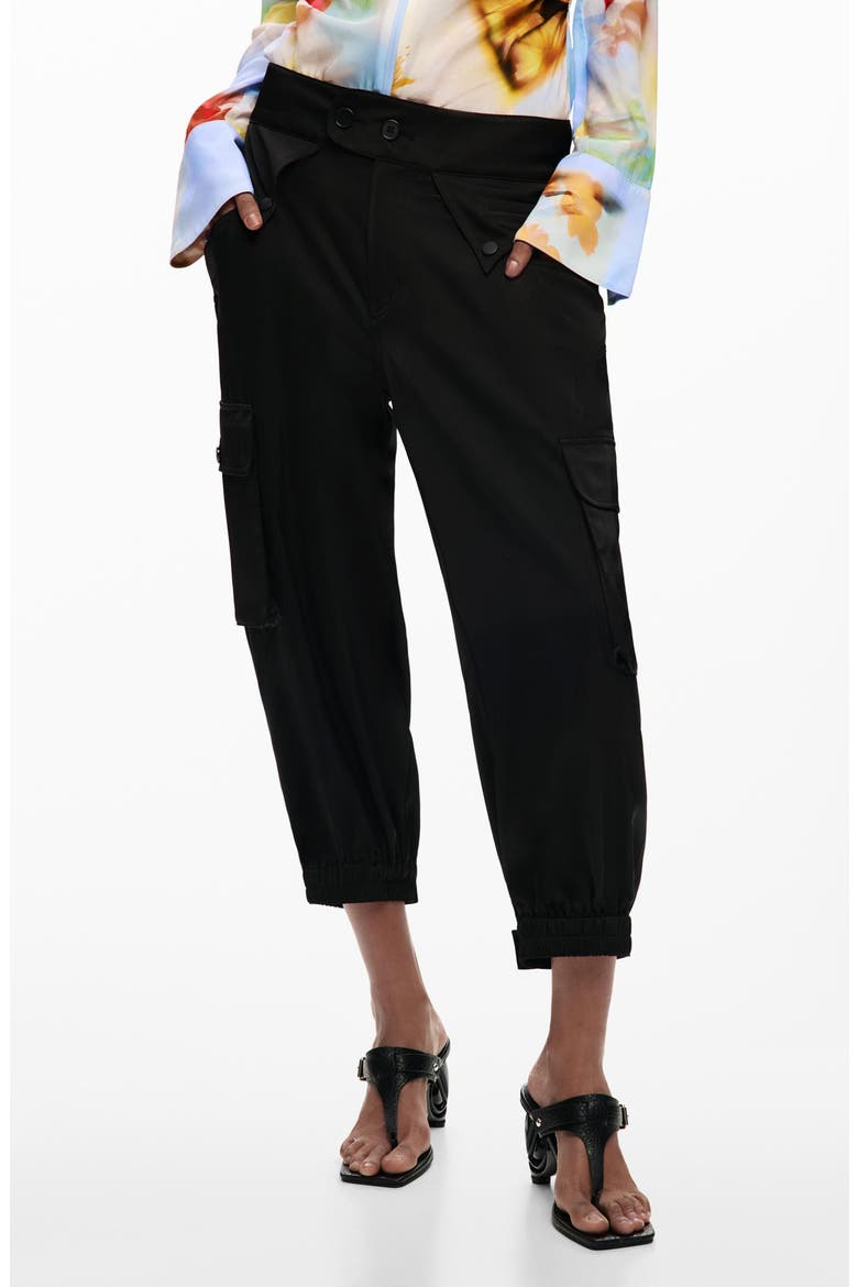 Crop Cargo Pants, Main, color, BLACK