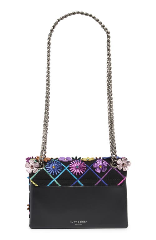 Kurt Geiger London Mini Kensington Flowers Convertible Shoulder Bag In Gray
