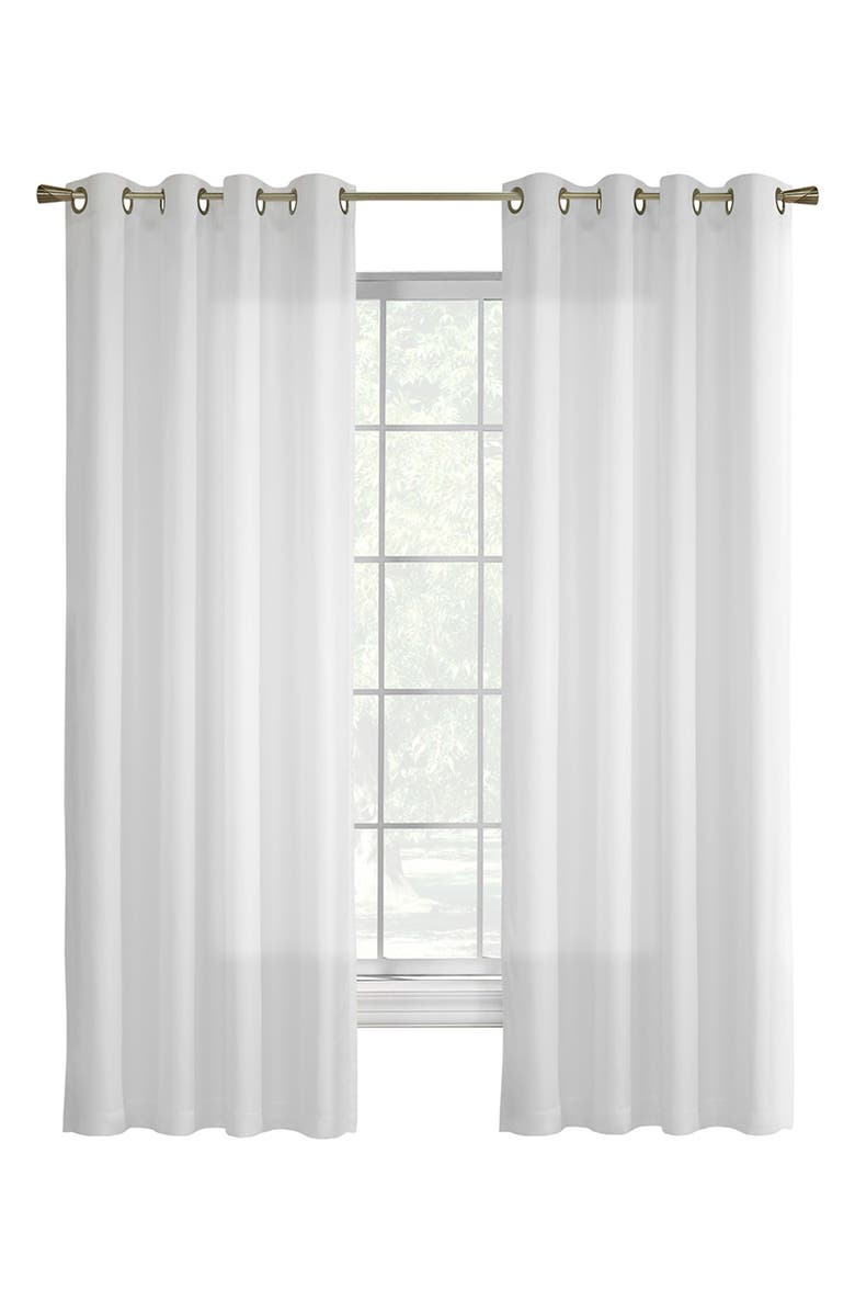 Outdoor Decor by Commonwealth Single Indoor Curtain Panel, Main, color, White