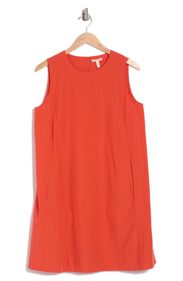 Eileen Fisher Poplin Shift Dress, Alternate, color, Flame