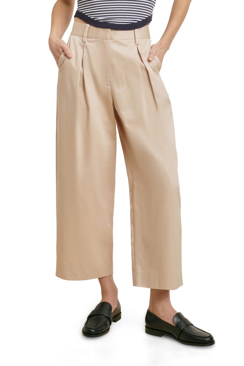 The London Wide Leg Pants, Main, color, LIGHT KHAKI