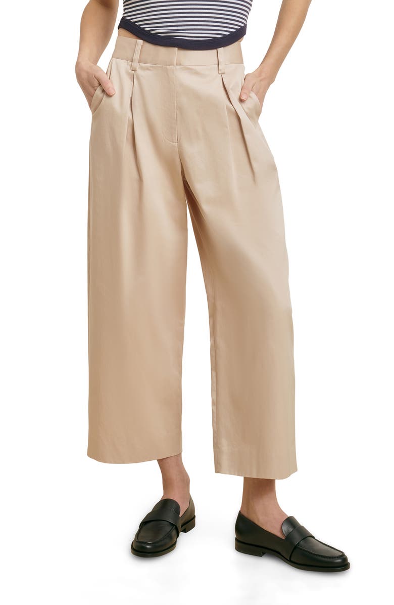 Favorite Daughter The London Wide Leg Pants, Main, color, Light Khaki