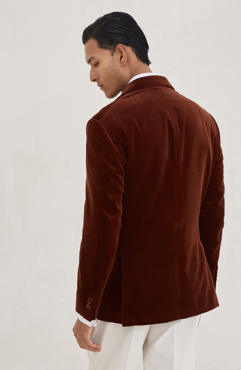 Brunello Cucinelli Tuxedo jacket, Alternate, color, Brown
