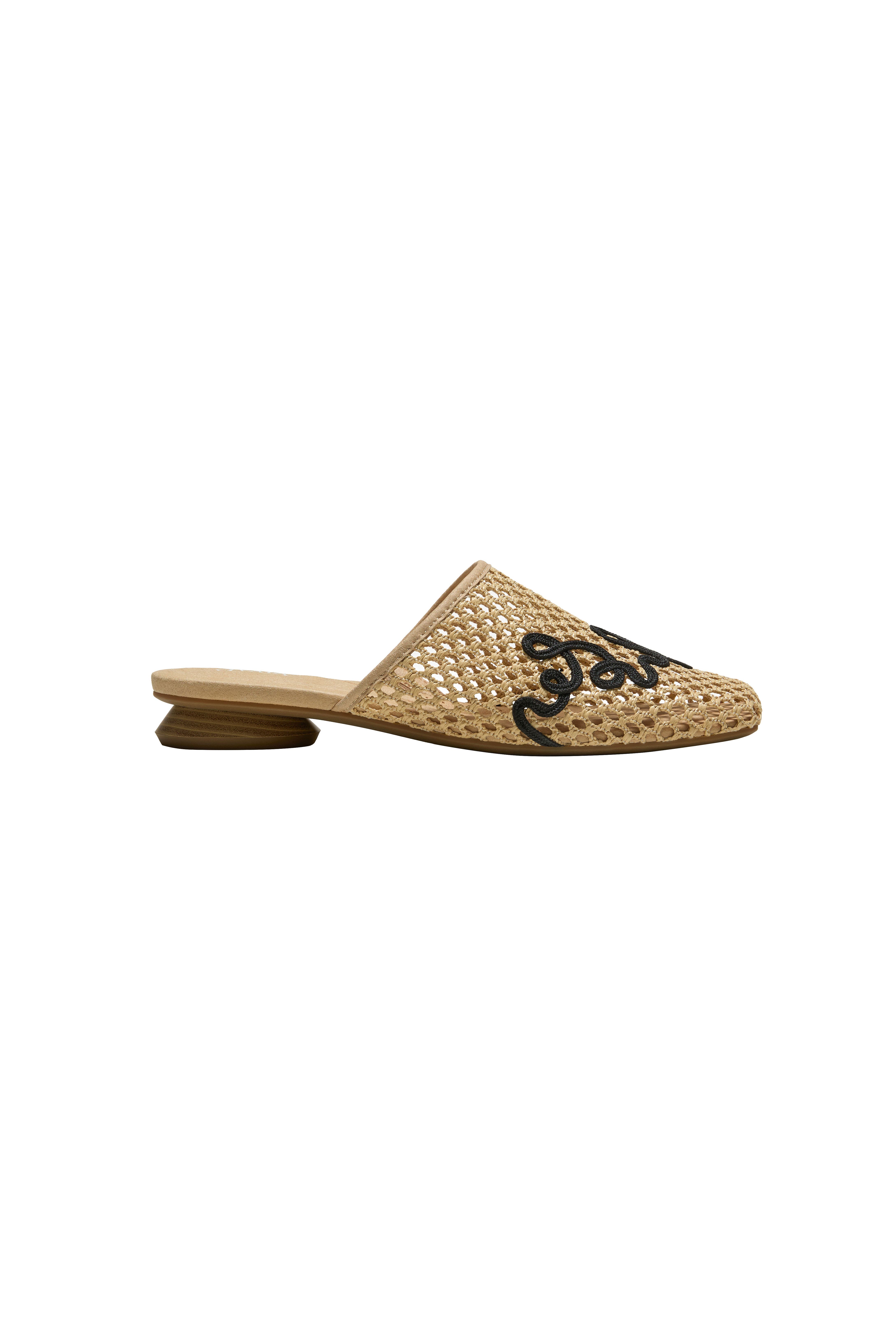 Maura Square-Toe Mesh Sandals, Alternate, color, NATURAL/BLACK