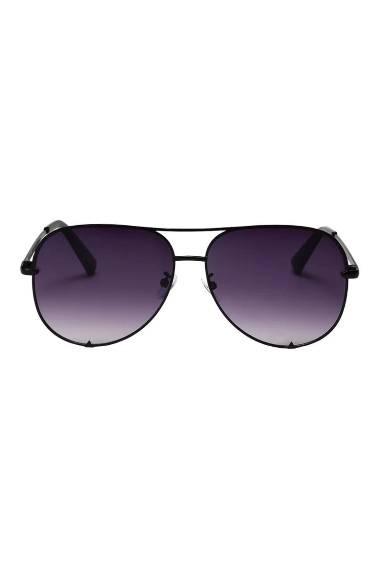 Walker 61mm Polarized Aviator Sunglasses, Main, color, BLACK/ PURPLE