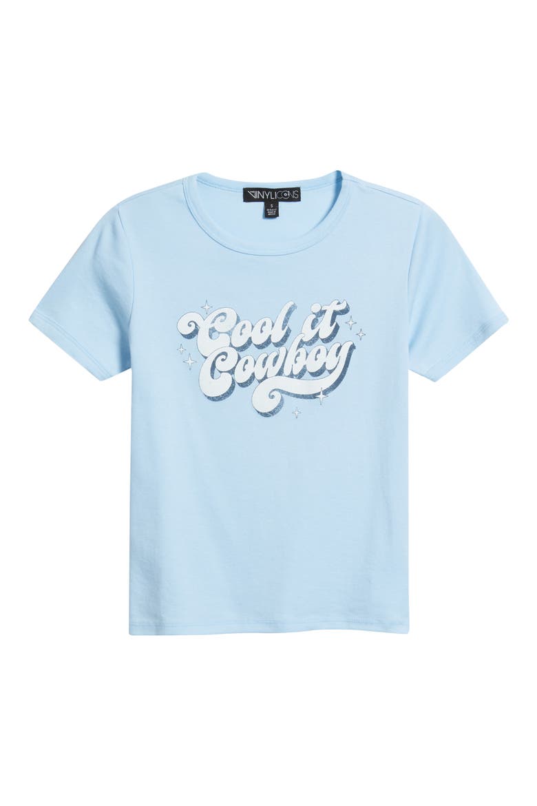 Cool It Cowboy Graphic Baby Tee, Alternate, color, LIGHT BLUE
