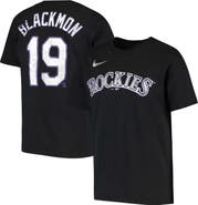 Nike Youth Nike Charlie Blackmon Black Colorado Rockies Player Name & Number T-Shirt