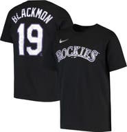 Nike Youth Nike Charlie Blackmon Black Colorado Rockies Player Name & Number T-Shirt