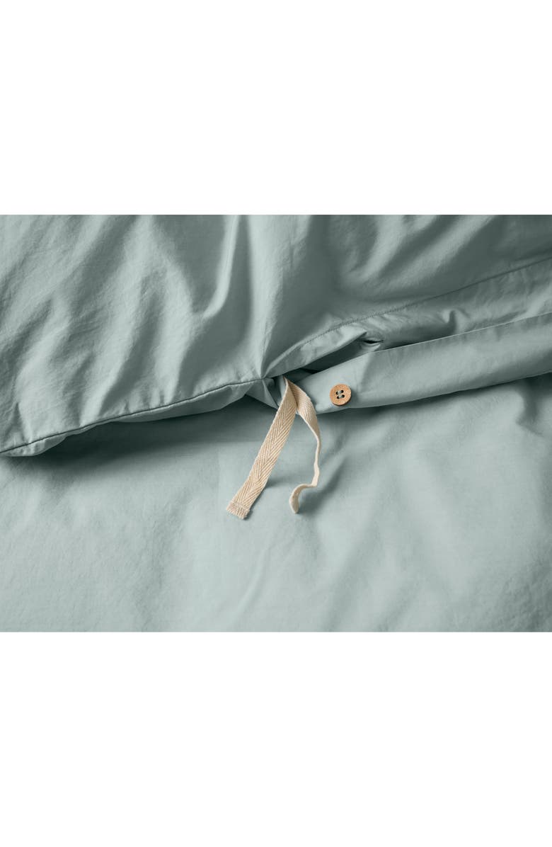 Coyuchi Refined Organic Cotton Percale Duvet Cover, Alternate, color, Dew