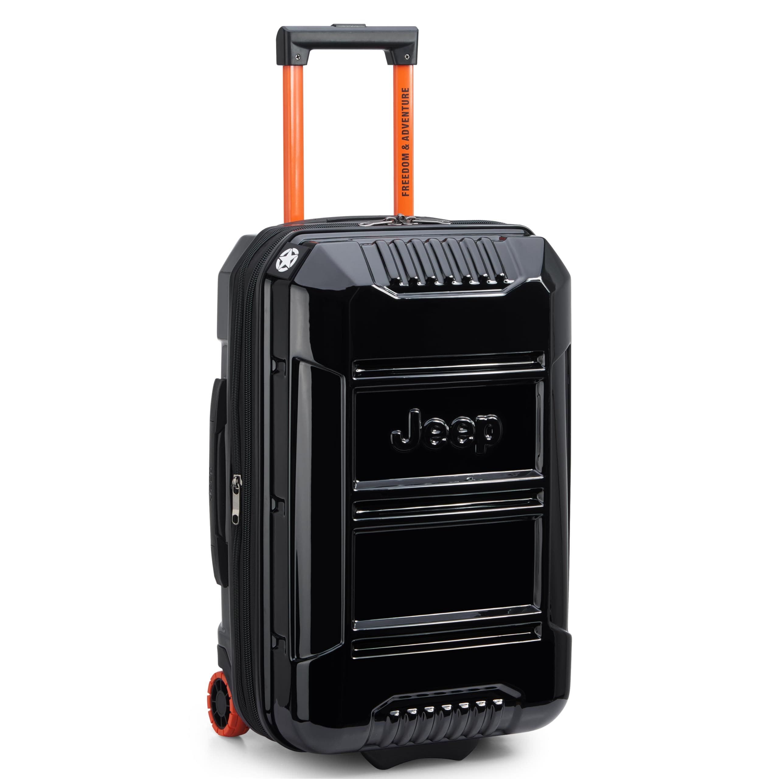 JEEP JH003B 21" Carry On Hardside Expandable Luggage with Two Wheels, Alternate, color, Black