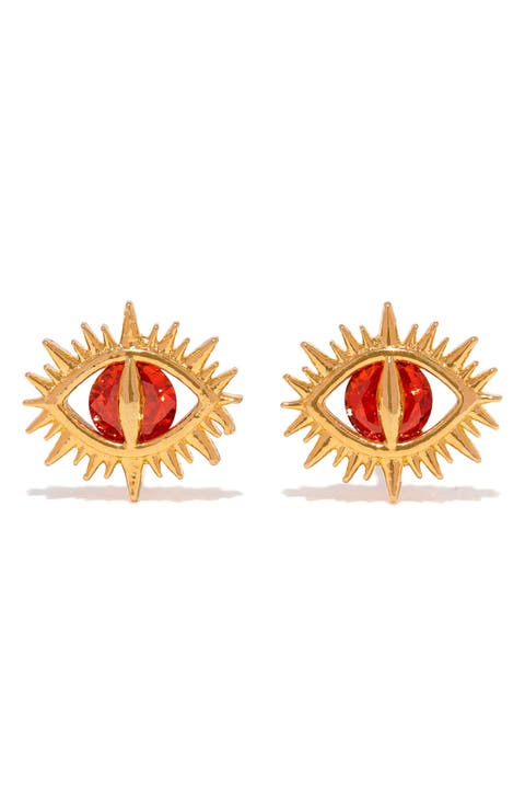 Lord of the Rings Eye of Sauron Stud Earrings
