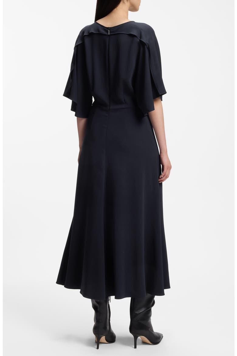 Donaza Keyhole Bell Sleeve Midi Dress, Alternate, color, SKY CAPTAIN
