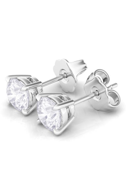 Hautecarat Round Brilliant Cut Lab Created Diamond Stud Earrings In 3.00 Ctw White Gold