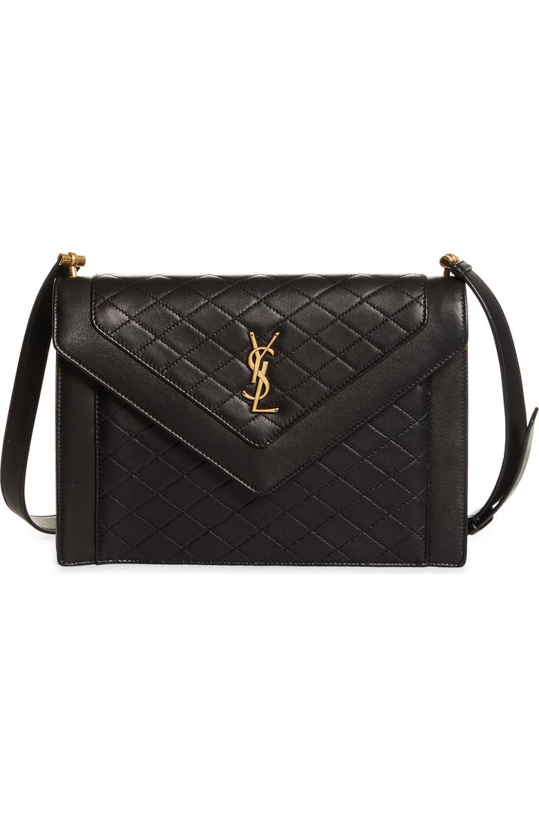 Saint Laurent Gaby Quilted Leather Shoulder Bag, Main, color,