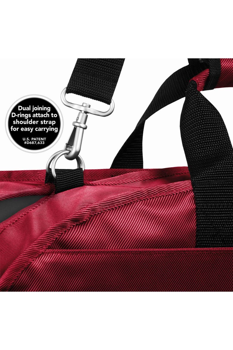 42" Premium Travel Garment Bag with shoulder strap and two large pockets, Alternate, color, Red