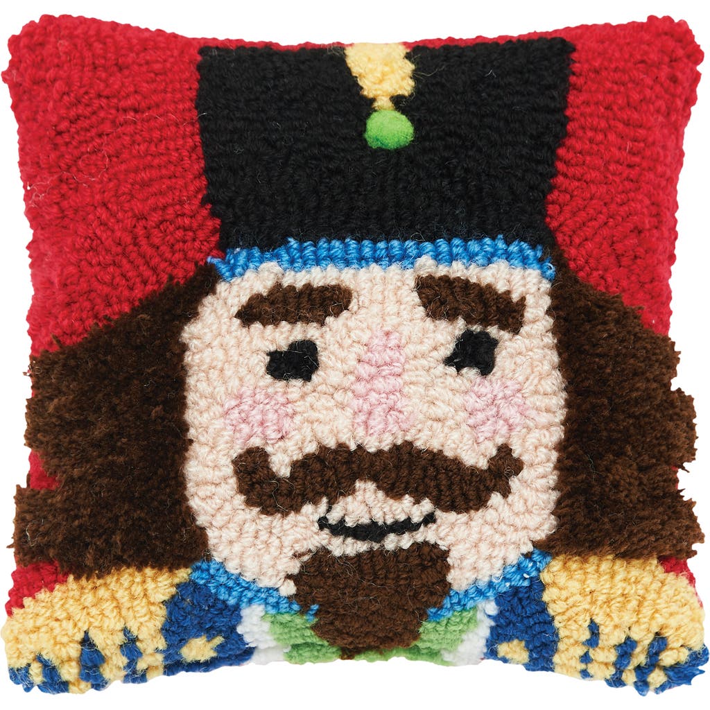 C & F Home C&f Home Nutcracker Hooked Small Christmas Accent Pillow, 8" X 8" In Multi