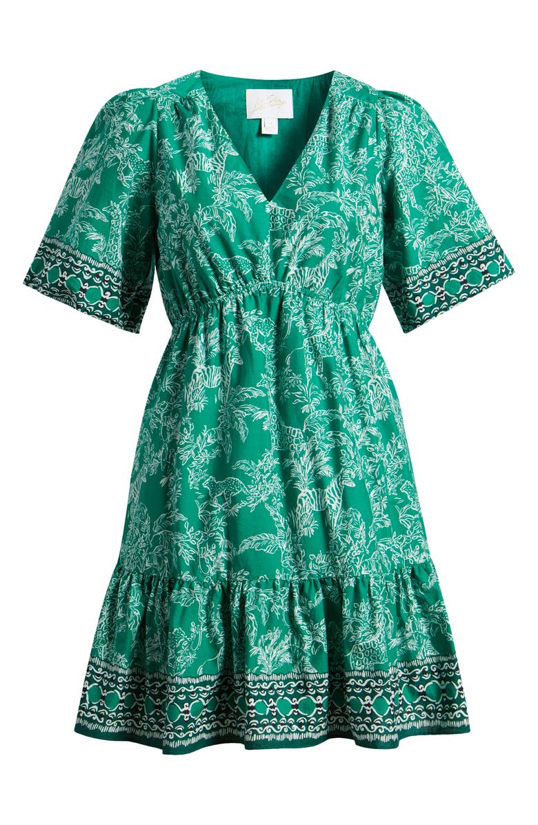 Lilly Pulitzer<sup>®</sup> Kentlee Puff Sleeve Cotton Empire Waist Dress, Alternate, color,