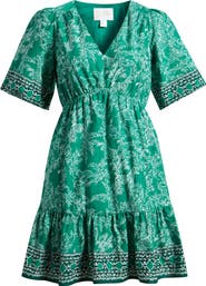 Lilly Pulitzer® Kentlee Puff Sleeve Cotton Empire Waist Dress