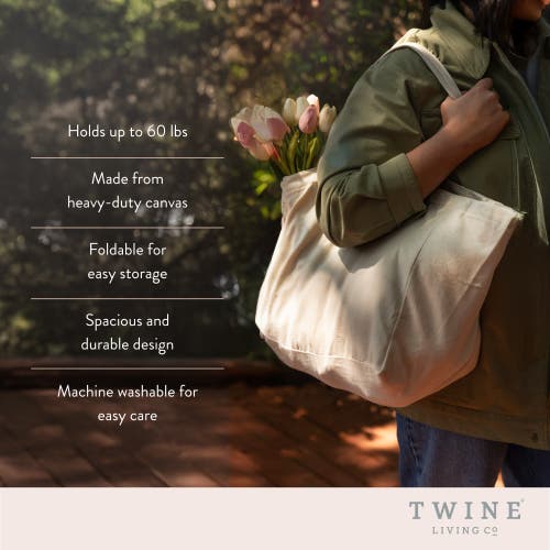 Twine Canvas Grocery Tote 8.3 Gallon In Brown
