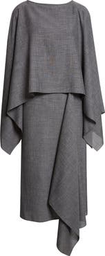 Michael Kors Collection Layered Wool, Silk & Linen Caftan Dress