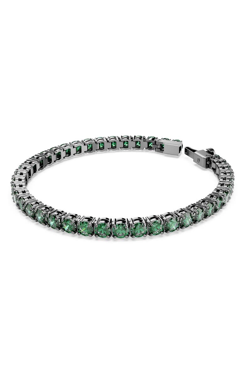 Swarovski Matrix Tennis Bracelet, Alternate, color, Green
