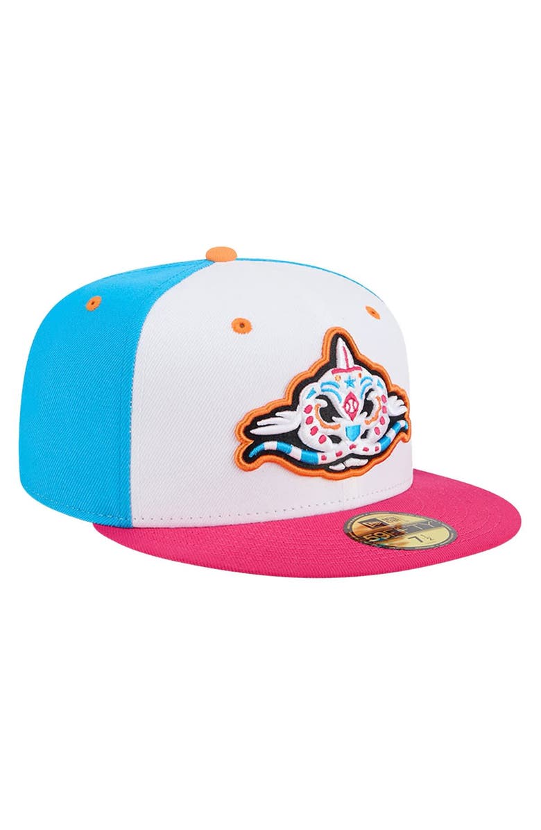 New Era Men's New Era White Carolina Mudcats Copa de la Diversión 59FIFTY Fitted Hat, Alternate, color, 