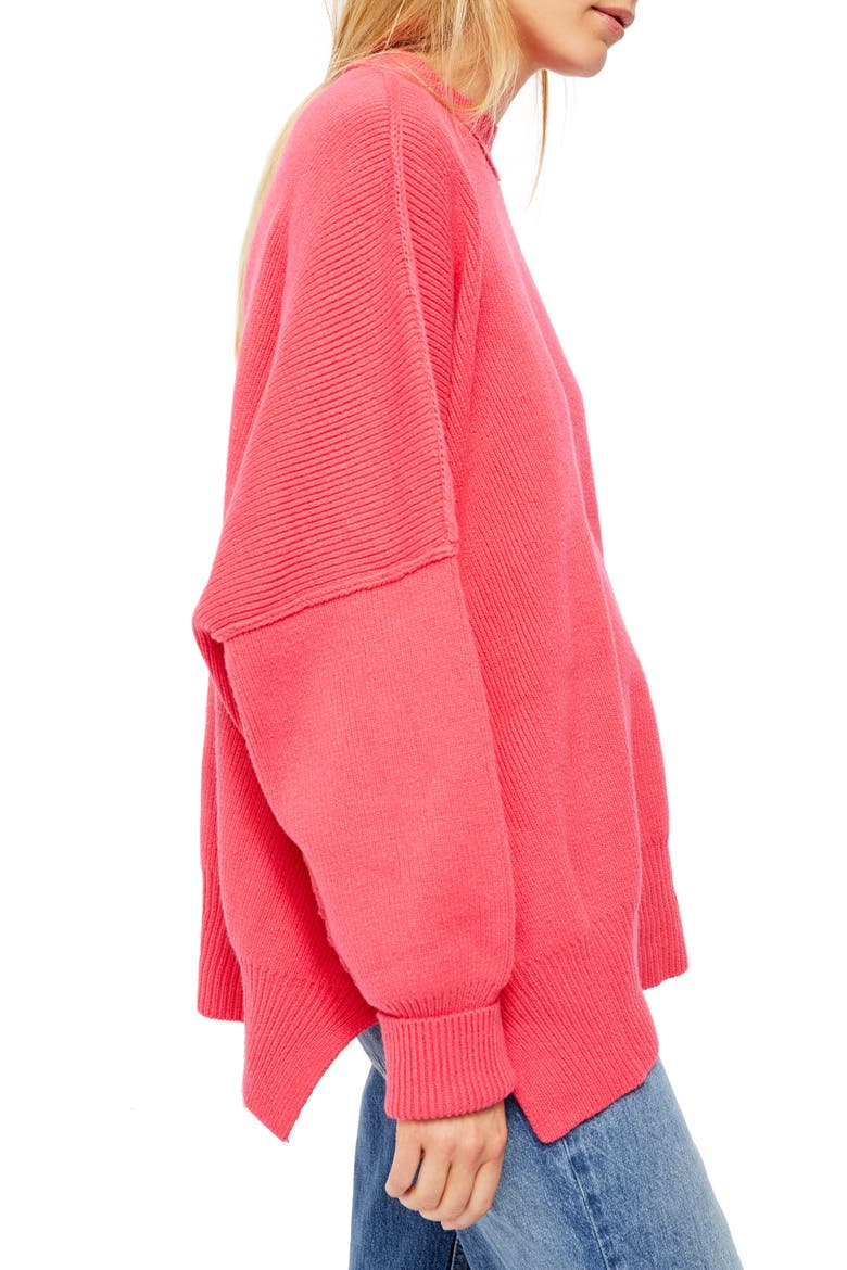 Easy Street Tunic Sweater, Alternate, color, HOT PINK