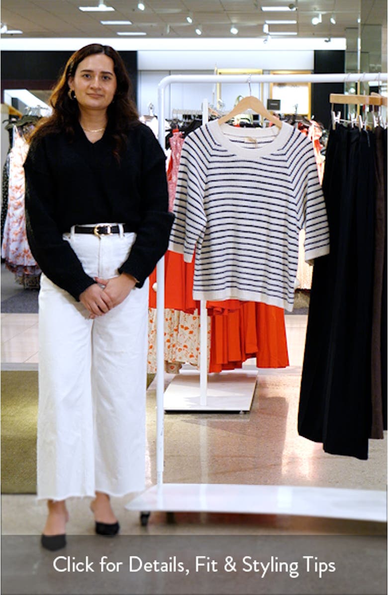 Miramar Short Sleeve Linen & Organic Cotton Sweater, sales video thumbnail