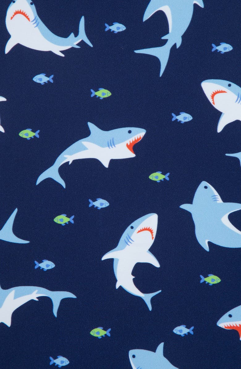 Little Me Shark Long Sleeve Rashguard Suit, Alternate, color,