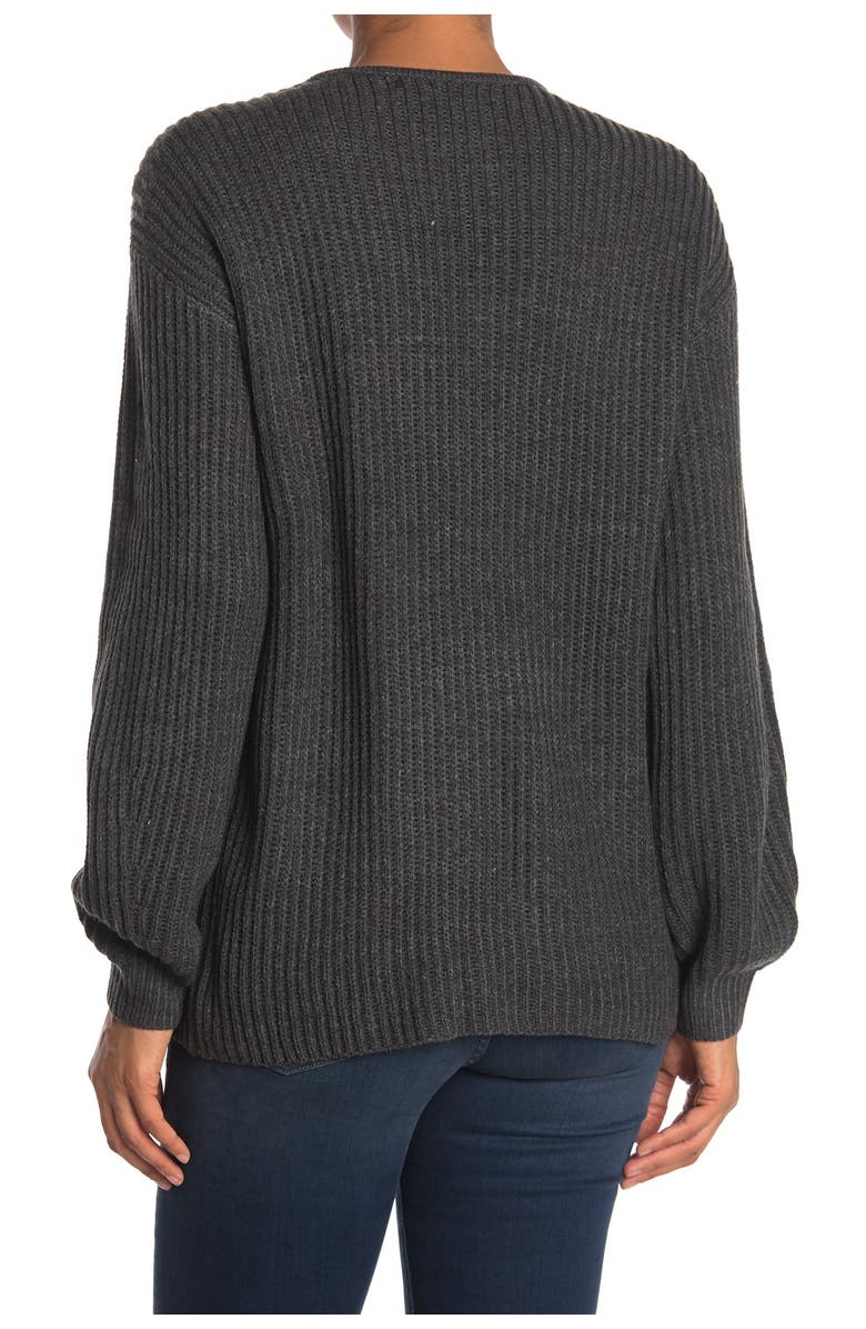 Love By Design Luxe Open Front Pocket Cardigan, Alternate, color, Grey