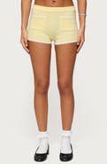 EDIKTED Leila Scalloped Knit Shorts
