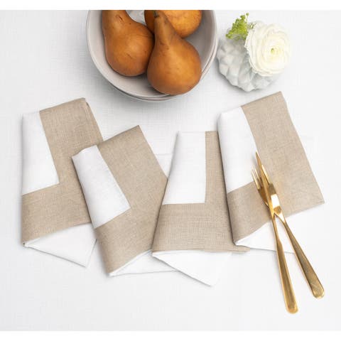 Linen Dinner Napkins Set of 4, 20 x 20" - Contempo