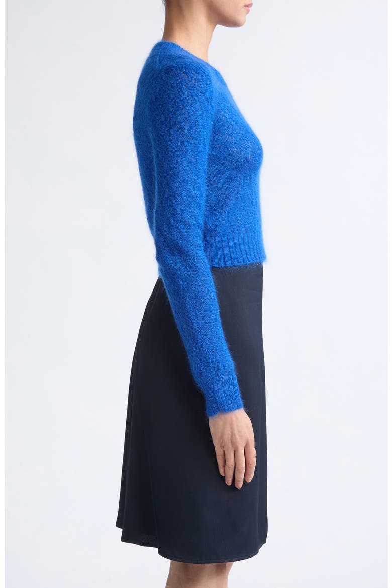 Cropped Mohair and Silk Sweater, Alternate, color, DEEP ULTRAMARINE