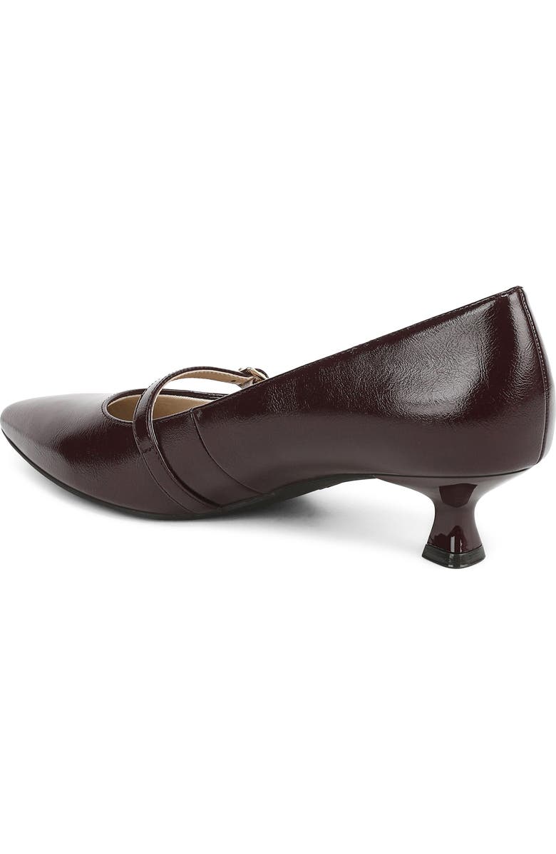 LifeStride Madelyn Mary Jane Pointed Toe Kitten Heel Pump, Alternate, color, Chocolate Plum