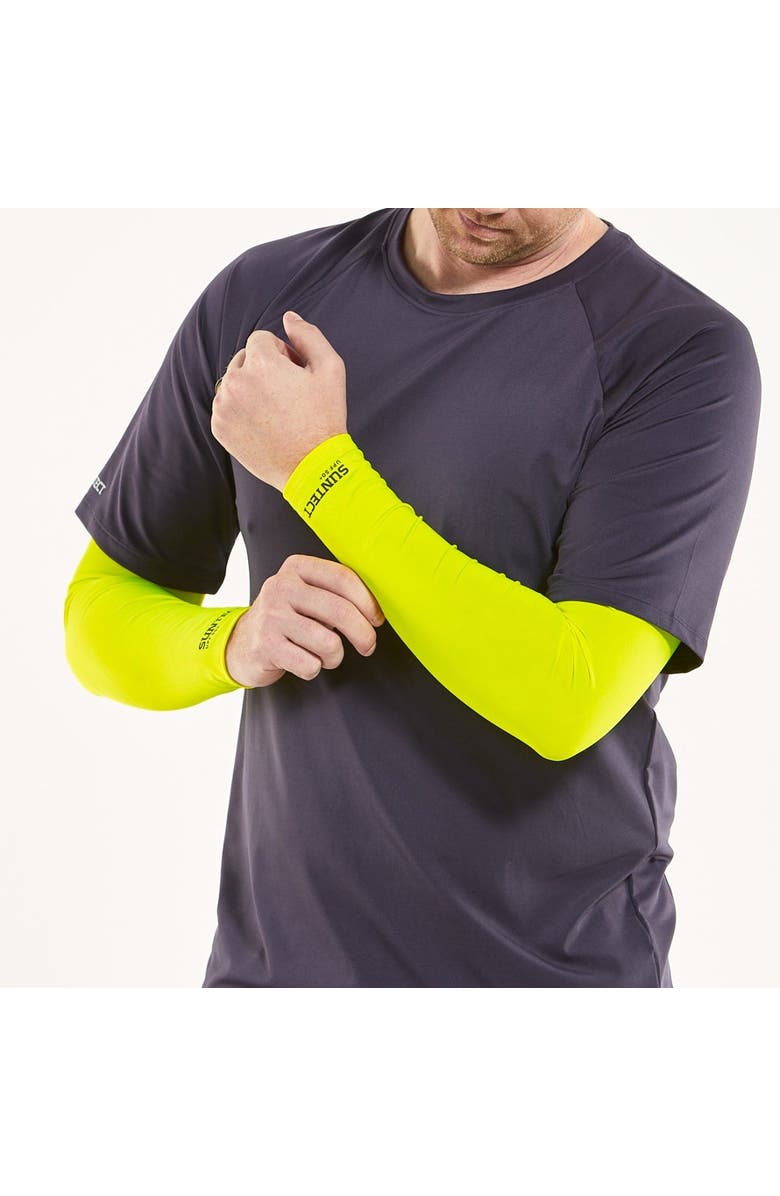 Coolibar Unisex Switchback Sun Sleeve - UPF 50+ Sun Protection - Coppitt, Alternate, color, Safety Yellow