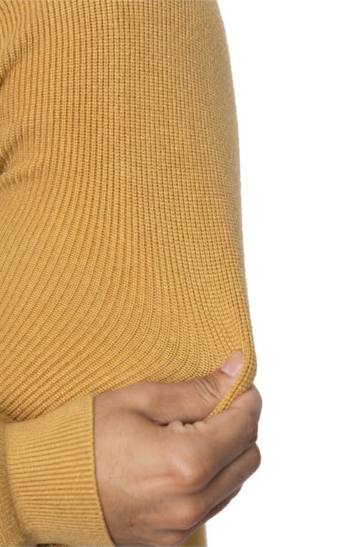 Spring + Mercer Ribbed Crewneck Sweater In Copper