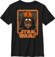 Star Wars Boy's Star Wars Halloween Darth Vader Spider Webs Logo Graphic T-Shirt