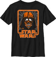 Star Wars Boy's Star Wars Halloween Darth Vader Spider Webs Logo Graphic T-Shirt