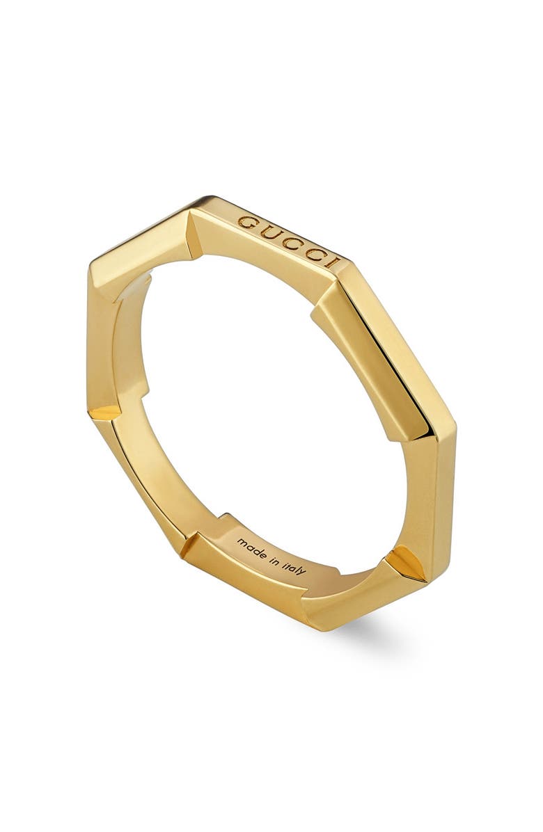 Gucci Link to Love 18K Gold Ring, Alternate, color, Yellow Gold