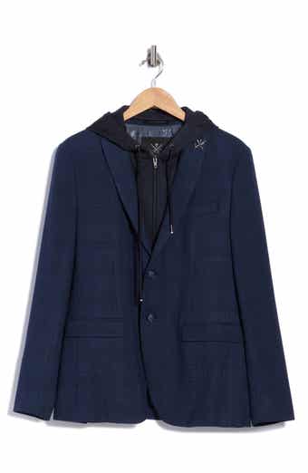 Plaid Wool Blend Sport Coat