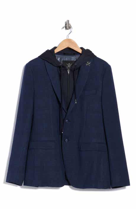 Plaid Wool Blend Sport Coat