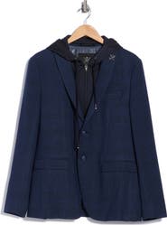 John Varvatos Plaid Wool Blend Sport Coat
