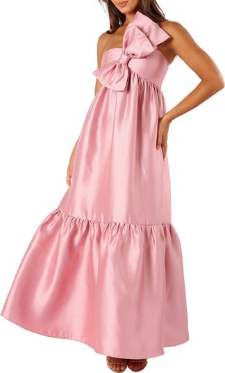 Betina Bow One-Shoulder Gown